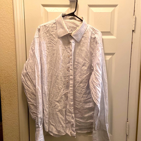 line Other - White and blue windowpane dress shirt (French Cuff)